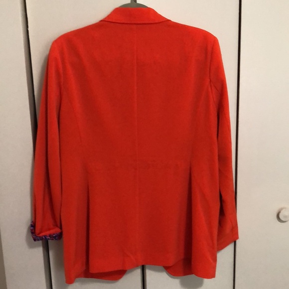 Bright Orange Blazer By Twiggy Size Large - Picture 6 of 6